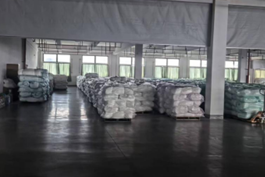 Obszar produkcji wyrobów gotowych z szarej tkaniny