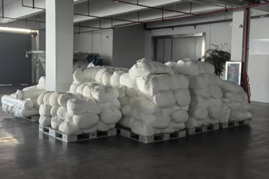 Produkcja szarej tkaniny – strefa tranzytowa szarej tkaniny